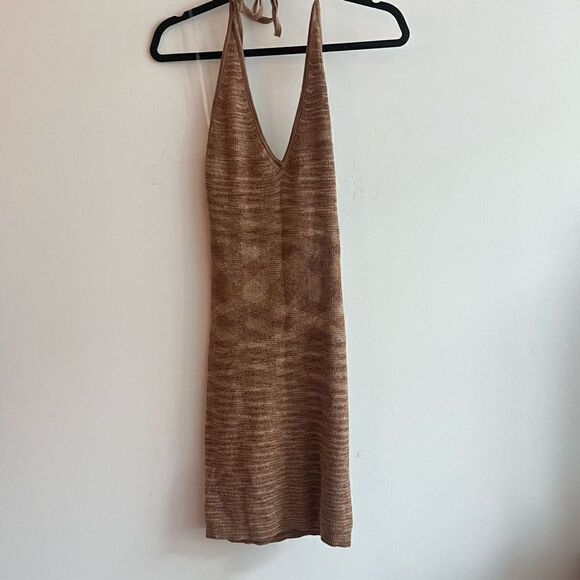 Wild Fable Halter Brown Bodycon Dress Size - M - Picture 1 of 7
